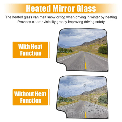 Heated Left Upper Side Rearview Mirror Glass for Chevrolet Silverado 1500 (2007-2013)