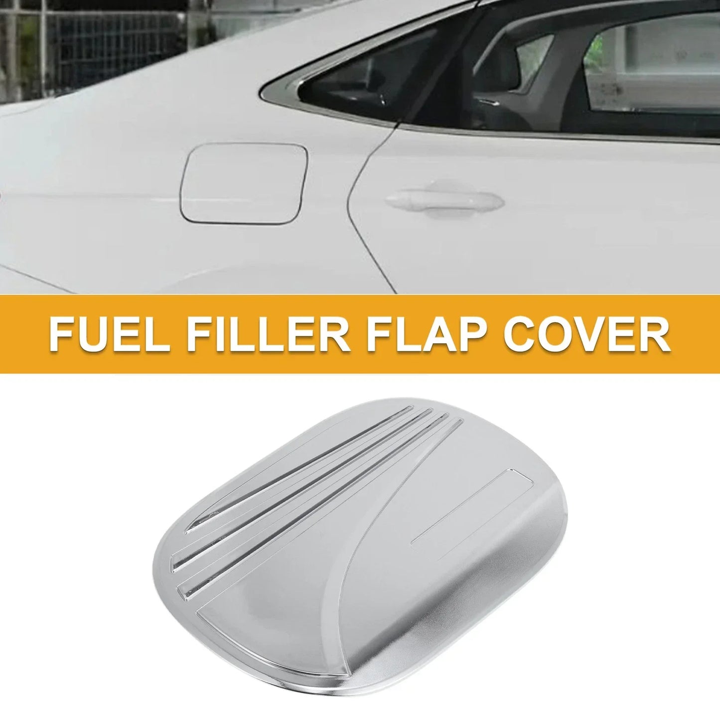 Fuel Tank Door Cap for Hyundai Tucson 2019-2020 Chrome Silver Tone