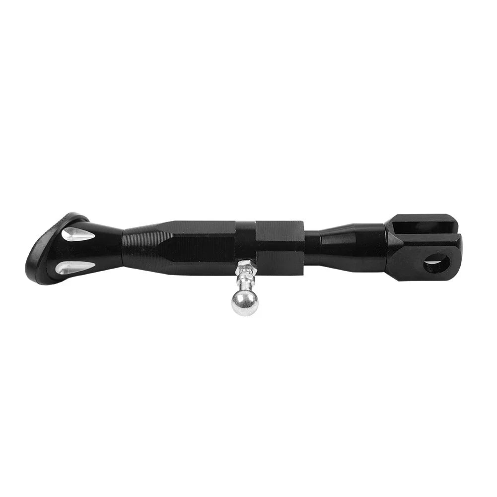 Adjustable Kickstand Foot for Motorcycle Universal Side Support - Black