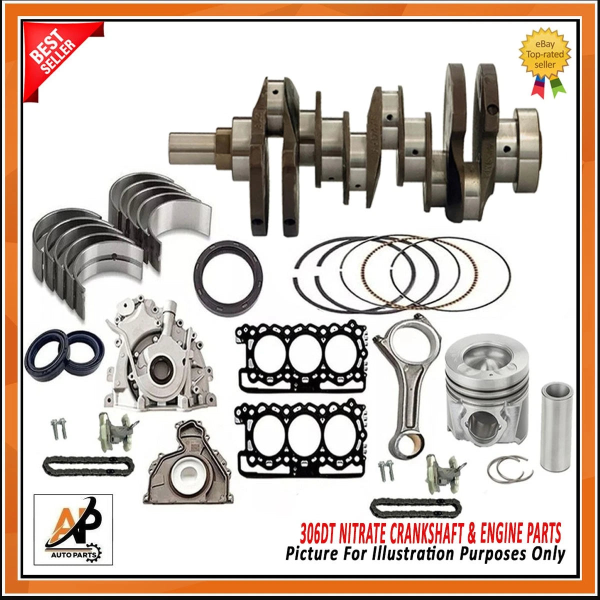 Crankshaft Engine Rebuild Part for Land Rover 3.0 TDV6 (306DT) (2018–2022)