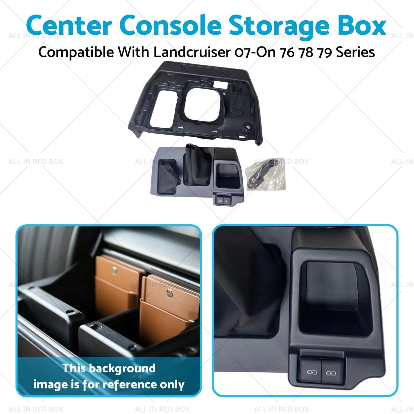Console Storage Box Grey for Toyota Landcruiser 79 Series (2007-On)