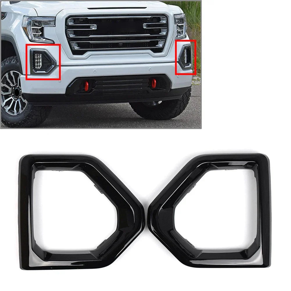 Front Bumper Fog Light Bezel Cover for GMC Sierra 1500 (2014-2023)