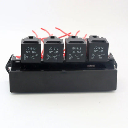 15-Way Blade Fuse Box & 4-Way 12V 40A Relay for Car Truck UTV