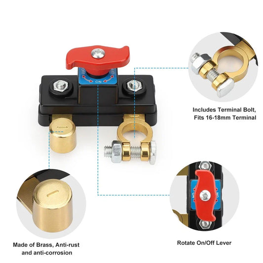 12V & 24V DC Battery Disconnect Terminal Switch for Car RV