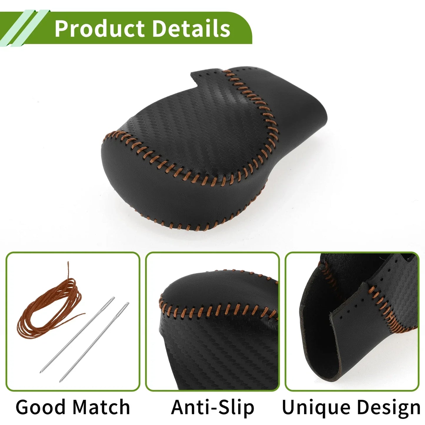 Gear Shift Knob Cover for Honda Civic 2022-2024 Black Carbon Fiber
