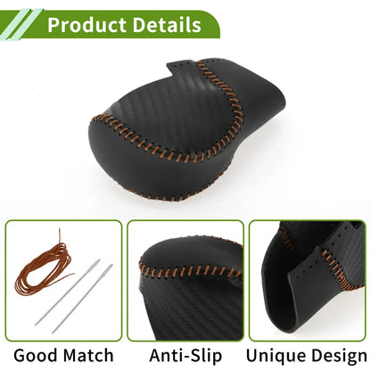 Gear Shift Knob Cover for Honda Civic 2022-2024 Black Carbon Fiber