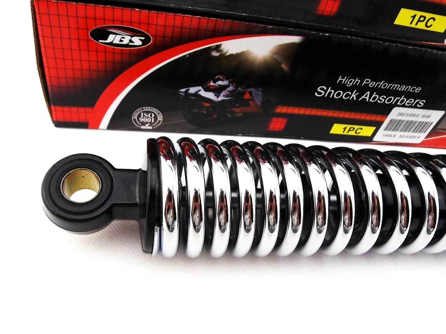 340mm JBS Black/Chrome Rear Shock Absorbers for BMW R80RT/7 (1978-1984)