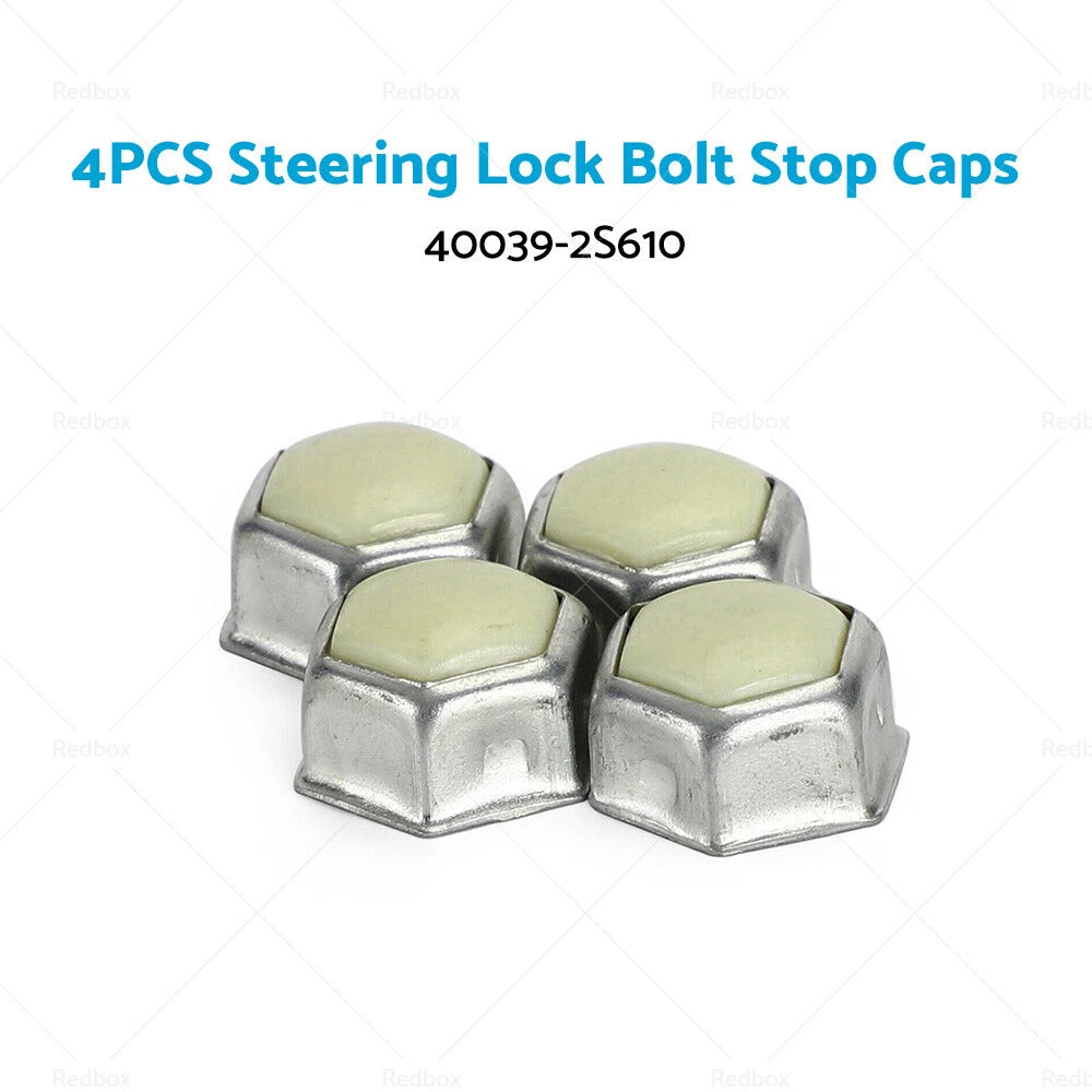 4 x Steering Lock Stop Bolt Caps for Nissan Navara D22 4x4 (2001-2015)