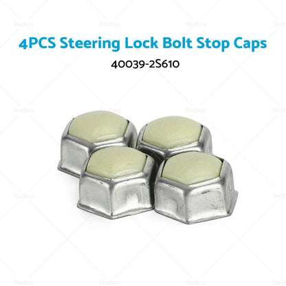 4 x Steering Lock Stop Bolt Caps for Nissan Navara D22 4x4 (2001-2015)