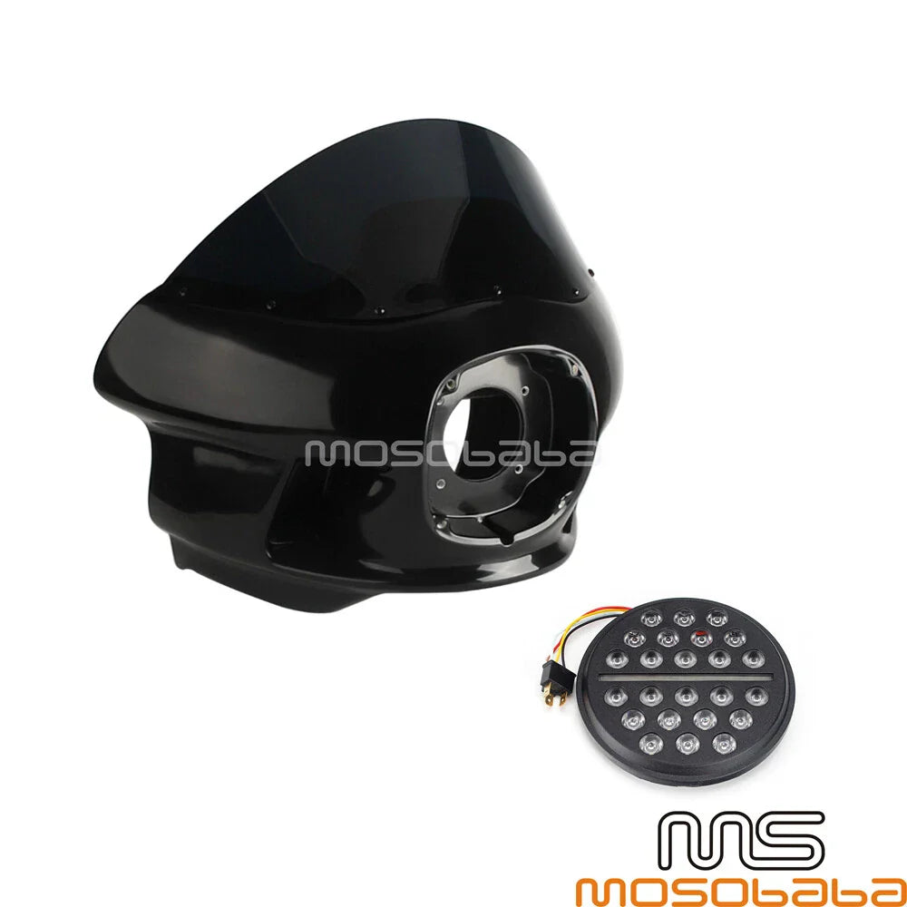 7" LED Headlight & Motorcycle Fairing for Harley Softail Fat Boy (2018-2023)