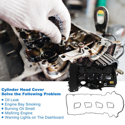 Front Engine Valve Cover w/ Gasket for Mercedes-Benz C 230 1.8L (2000-2007)