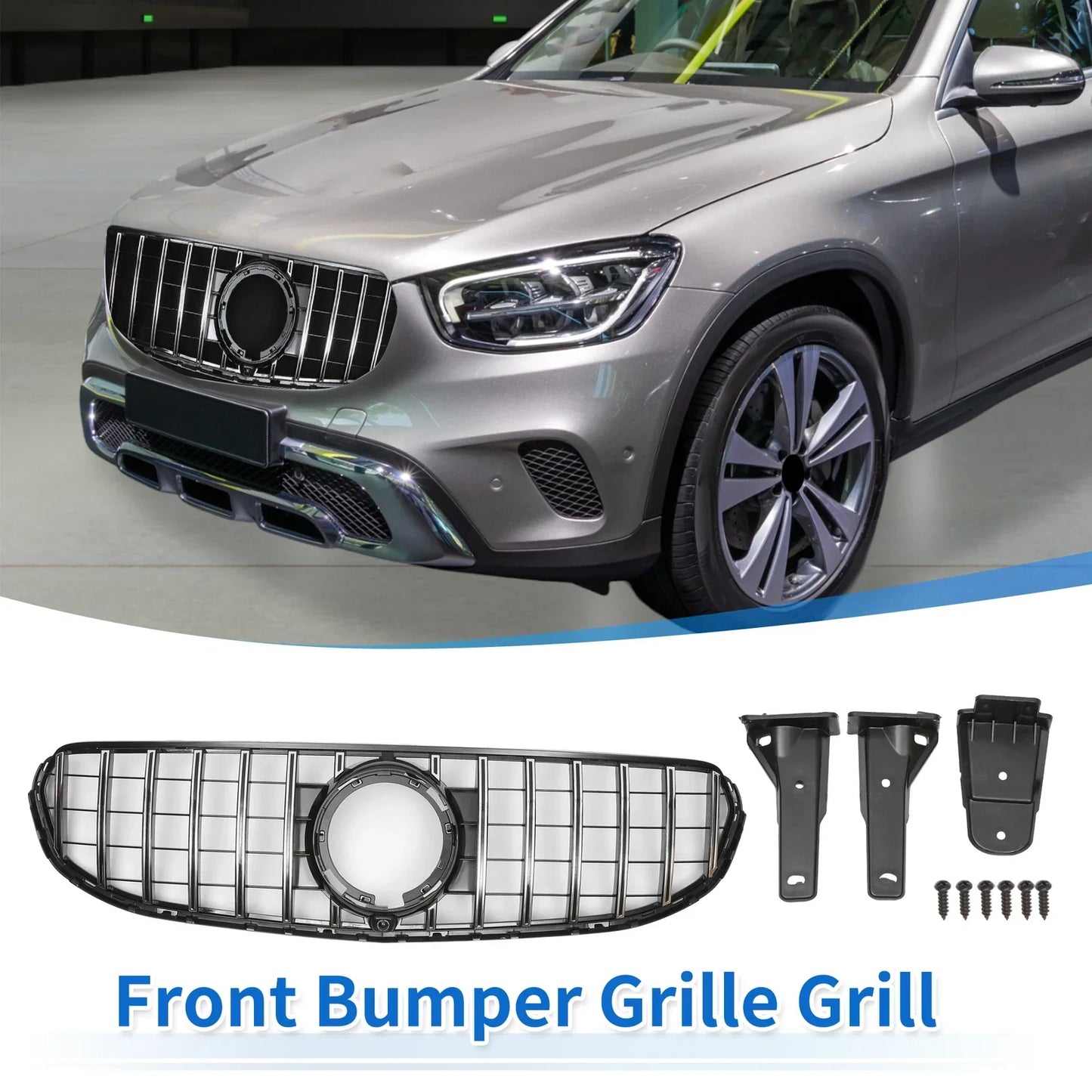 Front Upper Bumper Grille for Mercedes-Benz GLC300 (2016-2023)