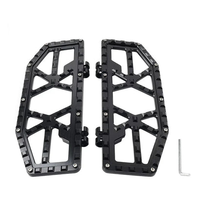 Black Rider Driver Floorboards Foot Pegs for Harley Electra Glide