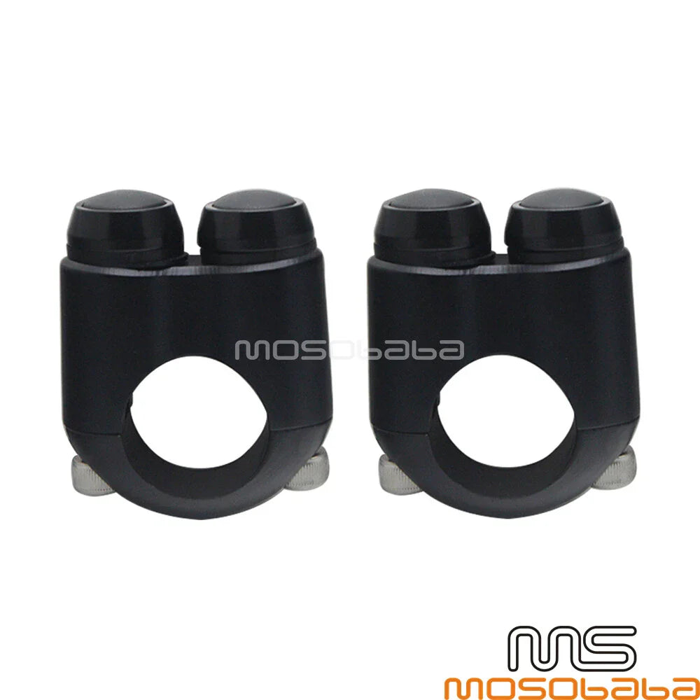 7/8" Hand Control Momentary 2-Button Switch for Cafe Racer Motorcycles - Pair