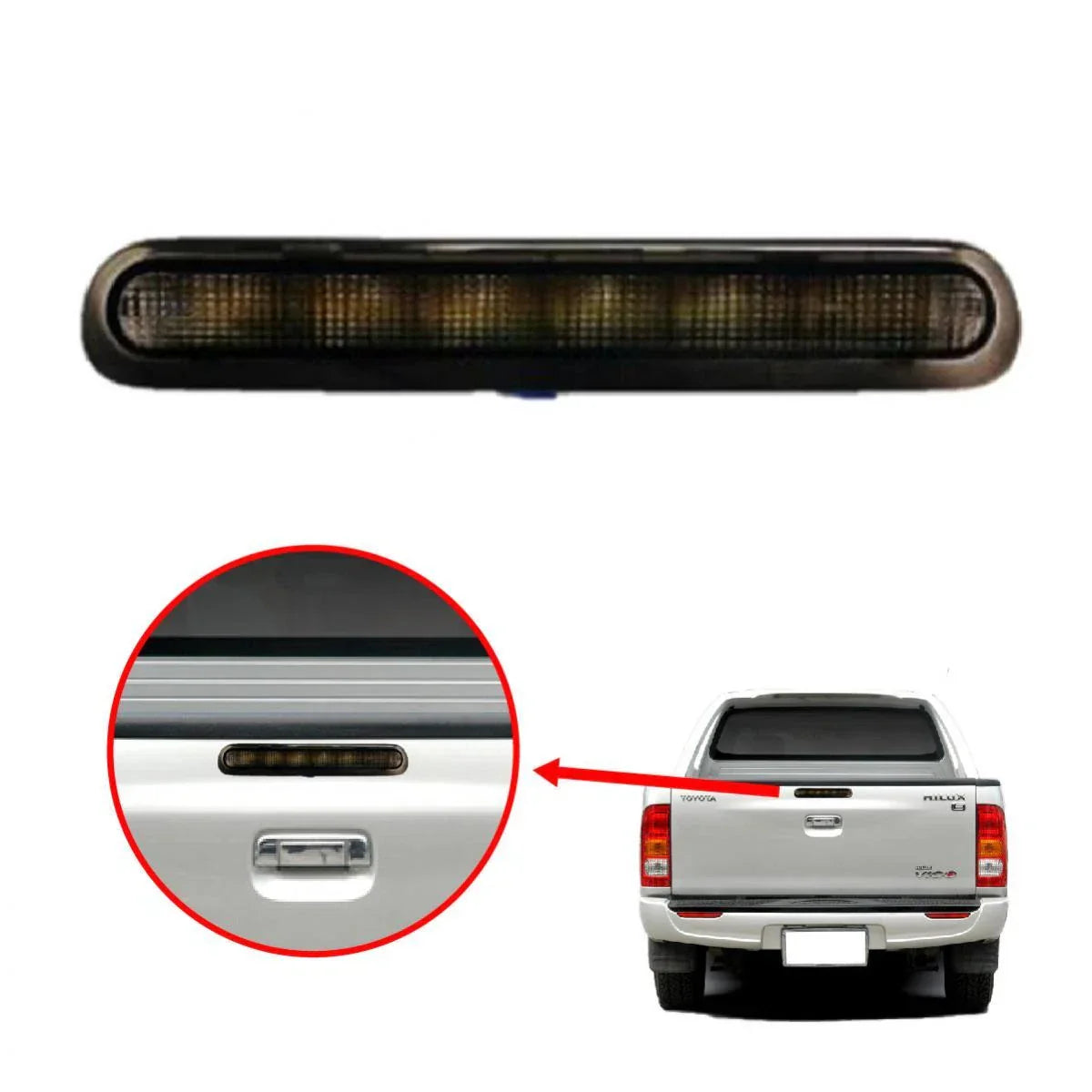 Third Brake Lights Lamp Smoke Lens Fits Toyota Hilux Vigo SR5 Pickup 2005-10 D05