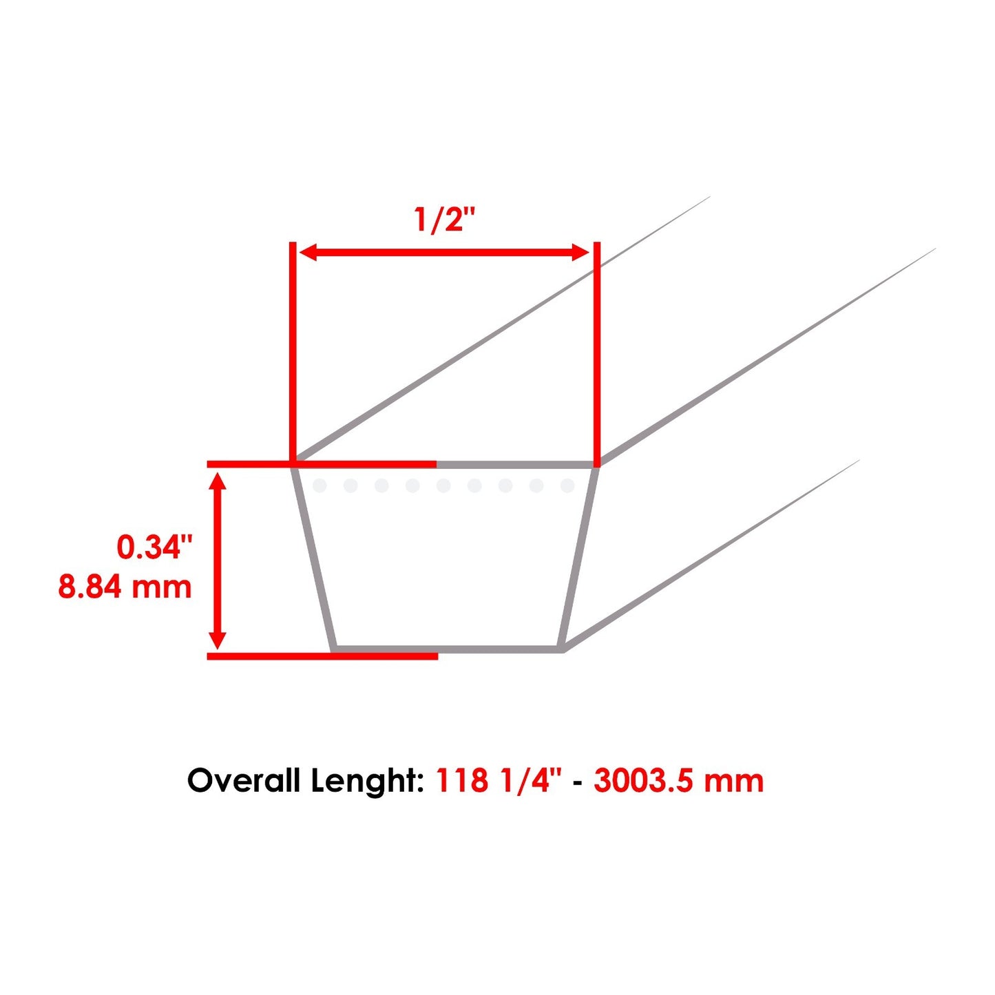 Deck Belt Replacement for MTD 13AD618G705 13AF618G705 (2005–2018)