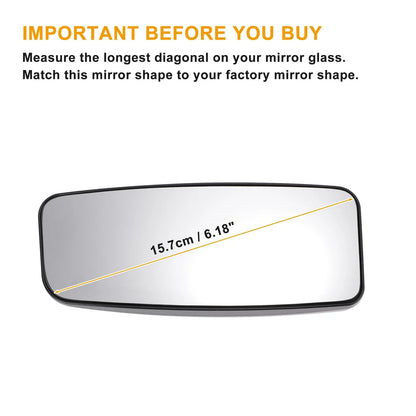 Left Lower White Mirror Glass w/ Back Non-heated for Mercedes Sprinter (06-11)