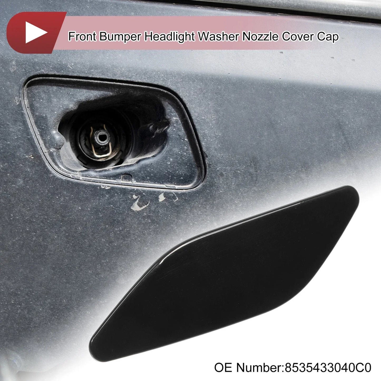 Front Left Washer Nozzle Cover for Lexus ES300h (2019-2022) Black 1 x Cap