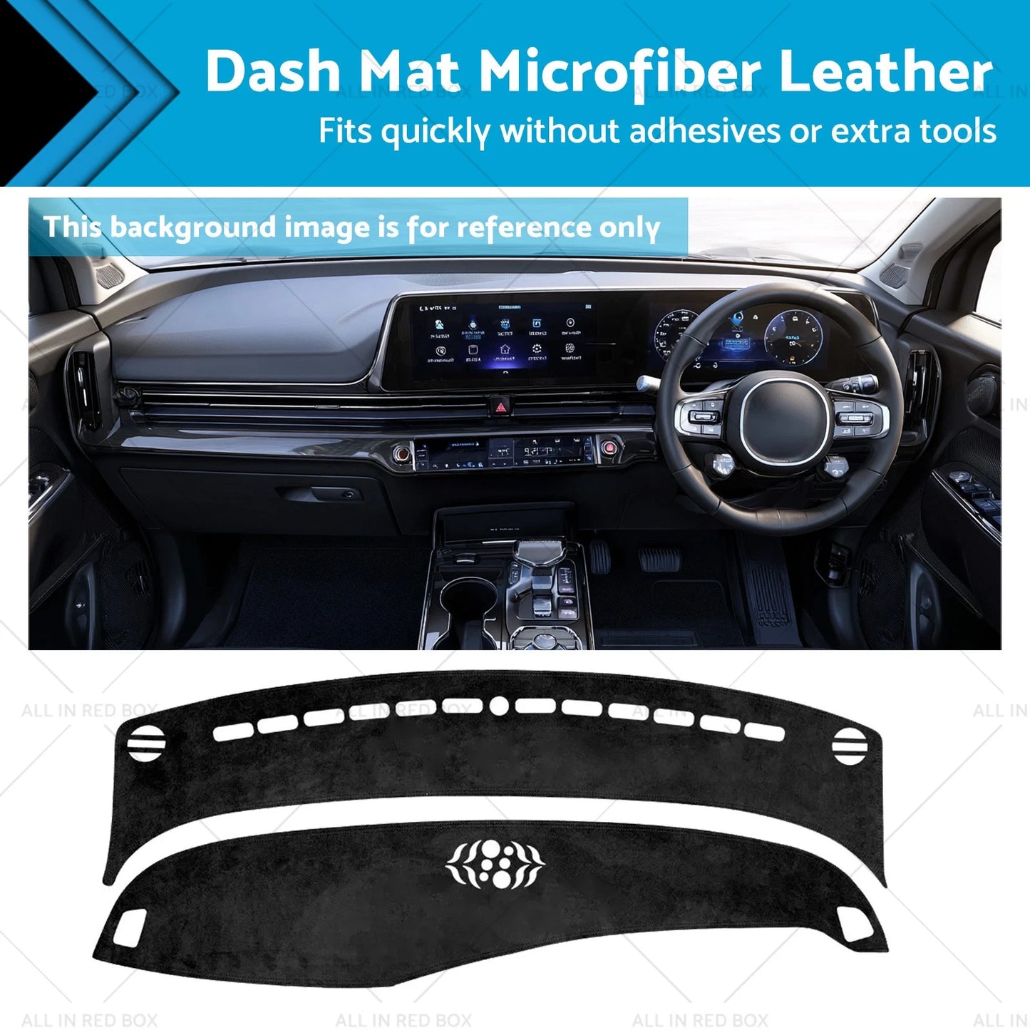 Non-Slip Microfiber Leather Dash Mat for Kia Carnival KA4 (2020-2025)