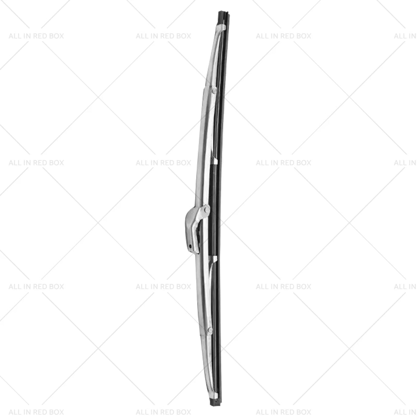12" Polished Stainless Steel Front Windshield Wiper Blades for Universal (N/A)