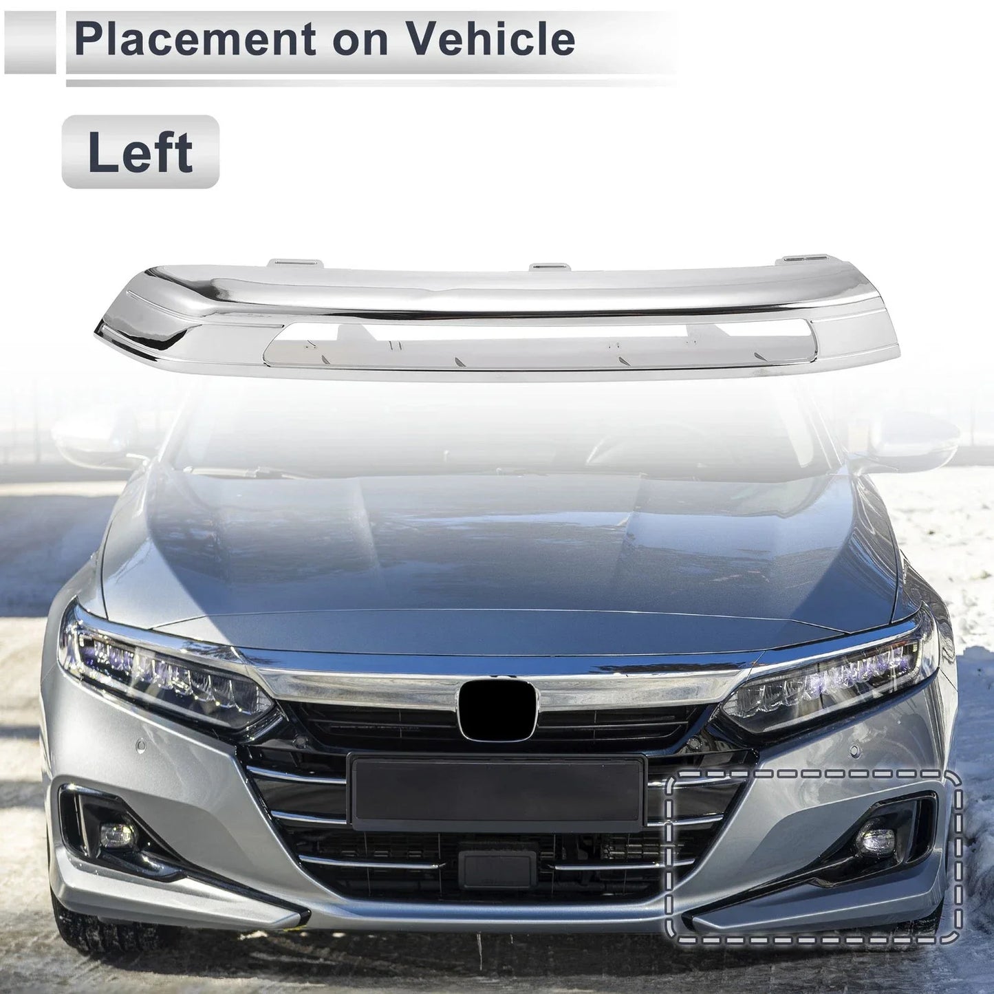 Front Left Fog Light Grill for Mercedes Benz W164 (2010-2012)