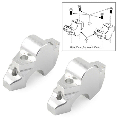 Silver Motor Handlebar Riser Clamp for Honda XADV-750 (2017-2019)