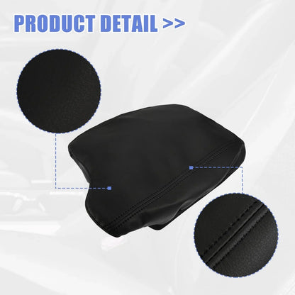 PU Leather Armrest Protector Cover for Honda Accord 2013-2017 Black Stitches