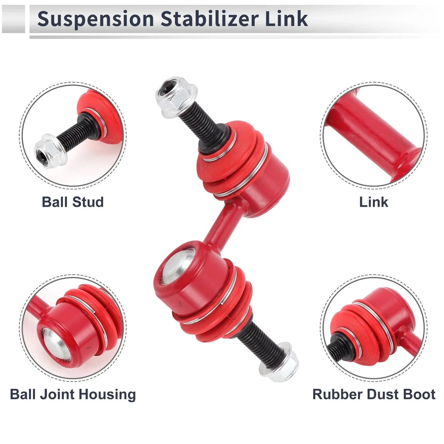 Front Stabilizer Bar Links 2 x Bushing for Honda CR-V (1997-2001)