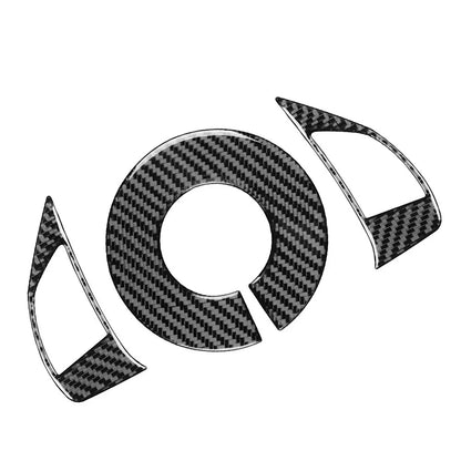 3 x Car Steering Wheel Button Frame Cover Trim for Fiat 500 (2012-2015)