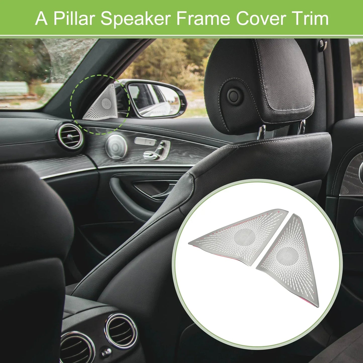 2 x A Pillar Speaker Frame Cover Trim for Mercedes Benz E-Class (2009-2015)