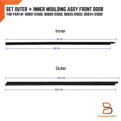 Front Door Weatherstrip Seal for Nissan Navara D21 (1987-1996)