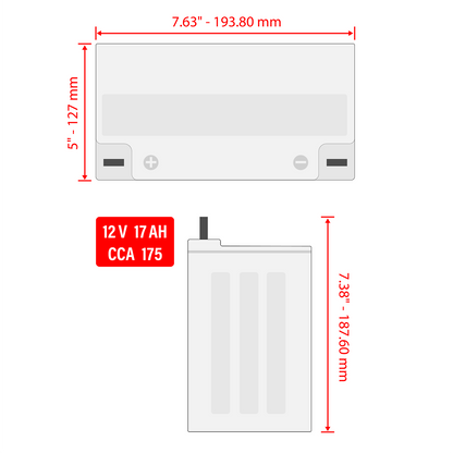 AGM Battery Replacement for MTD 925-1707C 925-1707D (2005–2024)