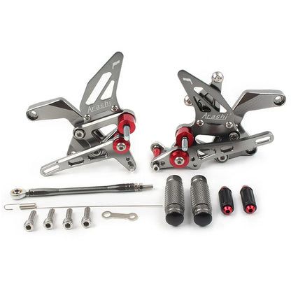Rear Footpegs for Kawasaki Z900 2021-2023 - Grey Aluminum