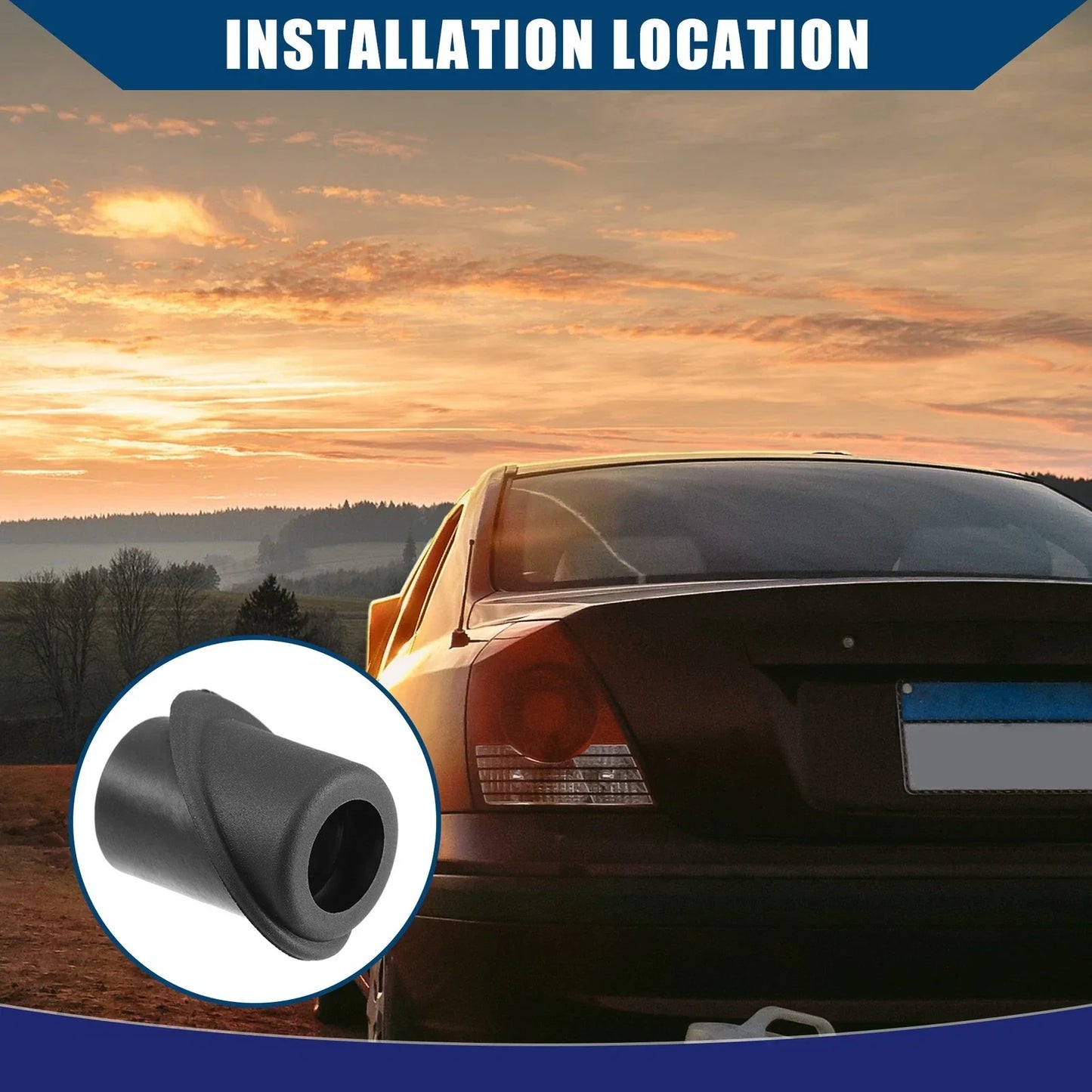 Antenna Bezel Grommet for Hyundai Elantra 2000-2006 - Black (2000-2006)