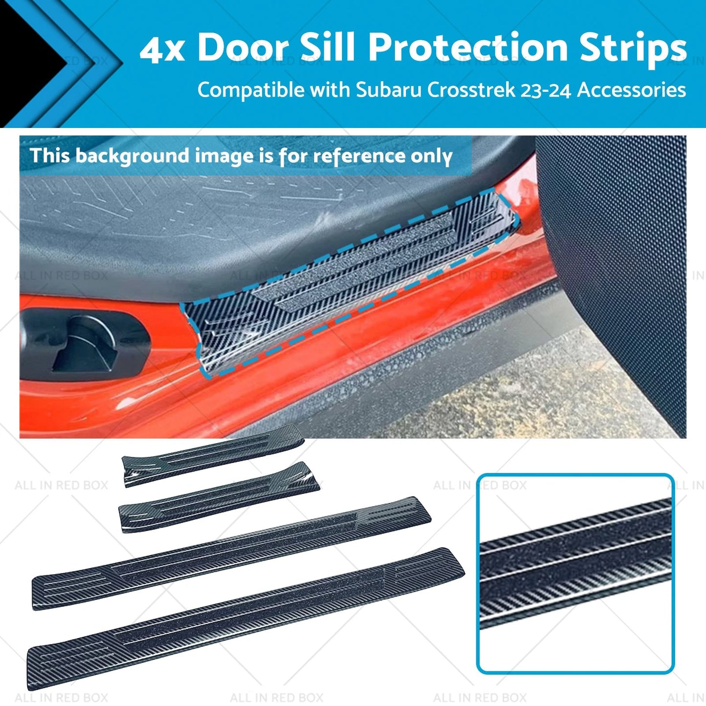 4PCS Door Sill Protection Strips for Subaru Crosstrek (2023-2024)