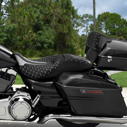 Driver & Passenger Seat w/ Backrest for Harley Road Glide (2014 - 2023)