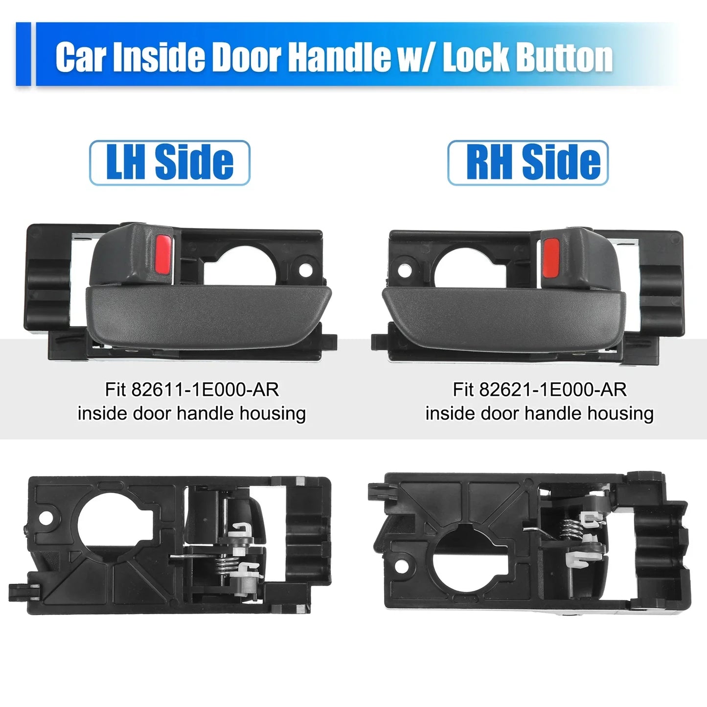 Front Inner Door Handle for Hyundai Accent (2010-2017) - 1 Pair