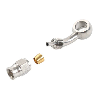 Stainless Steel 10.2mm 3/8" Eye Banjo Hose Ends AN-3 45�� for Motorcycle