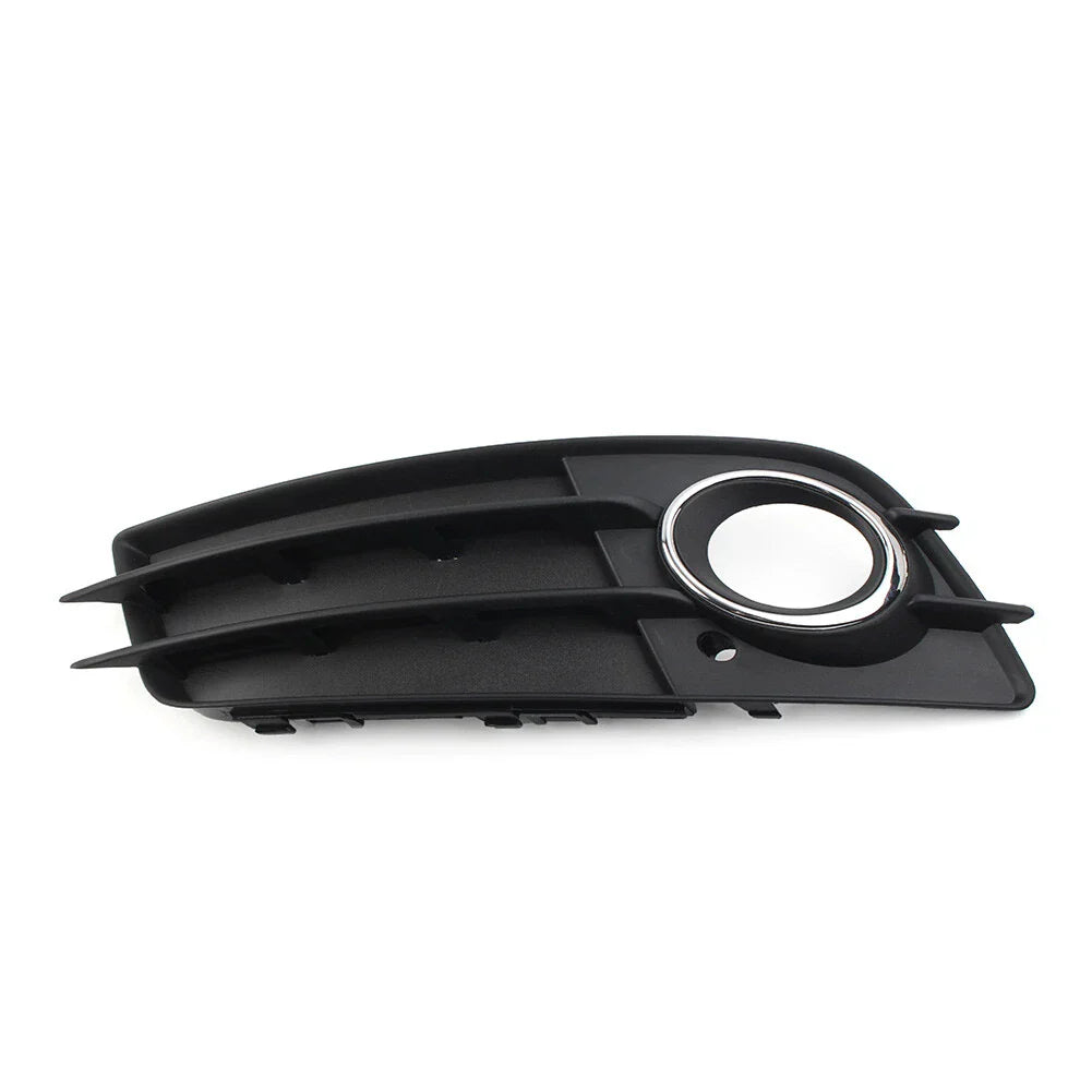 Left Front Fog Light Grille Cover w/Chrome Ring for Audi A4 S4 (2008-2012)