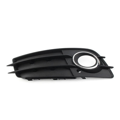 Left Front Fog Light Grille Cover w/Chrome Ring for Audi A4 S4 (2008-2012)