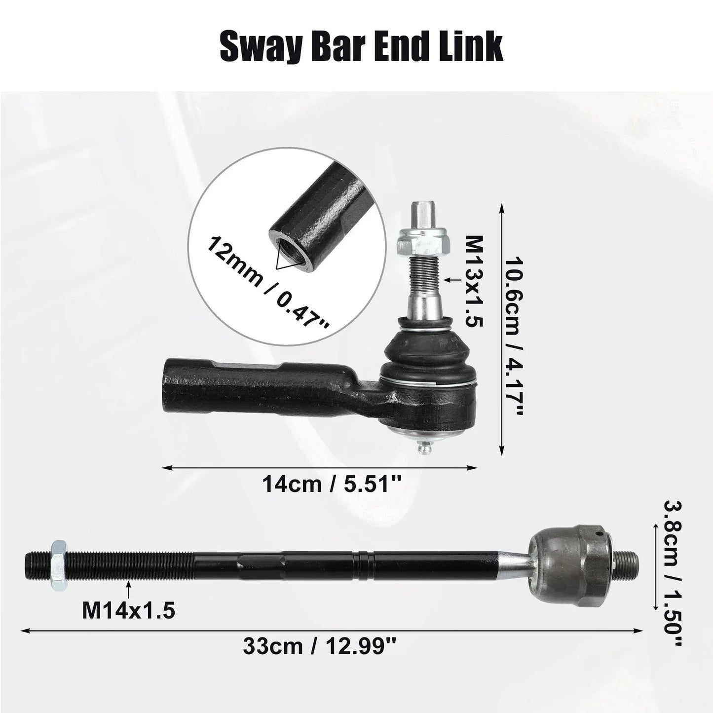 4 Pcs Tie Rod End Links for Dodge Charger (2011-2023)