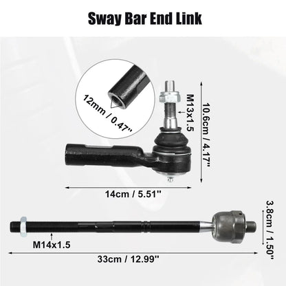 4 Pcs Tie Rod End Links for Dodge Charger (2011-2023)