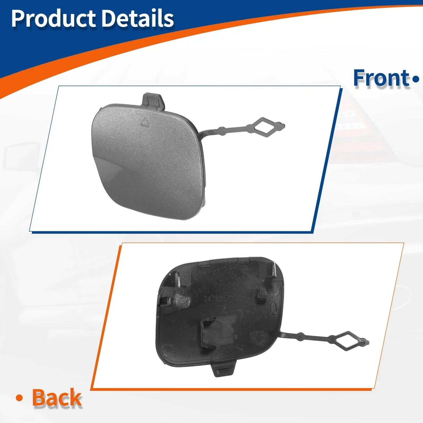Front Bumper Tow Hook Cover for Mercedes GLB X247 W247 (2019-2023) Gray