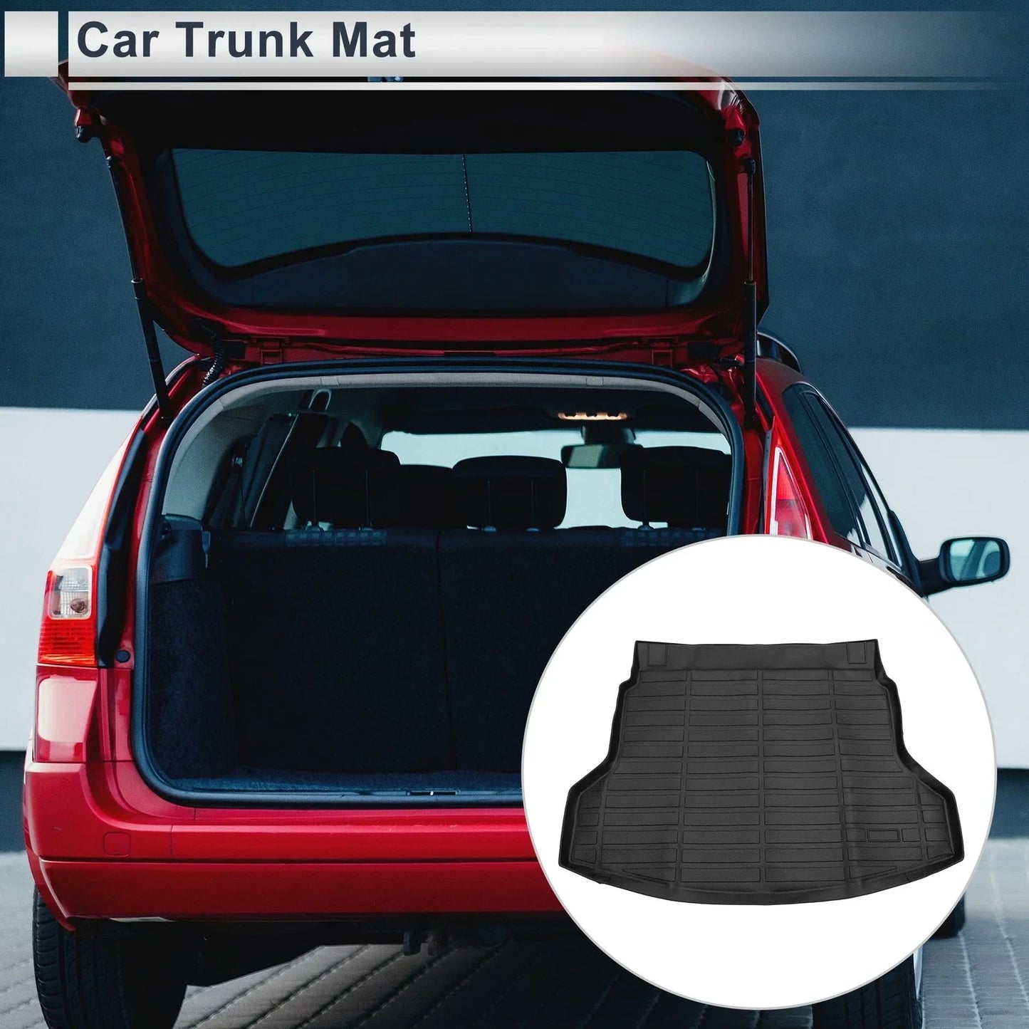 Cargo Liner Rear Trunk Mat for Honda CR-V 2012-2016 Long Grid Pattern TPE
