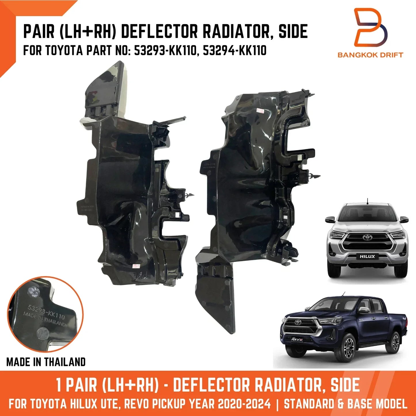 Radiator Deflector Side for Toyota Hilux Ute Revo (2020-2024)