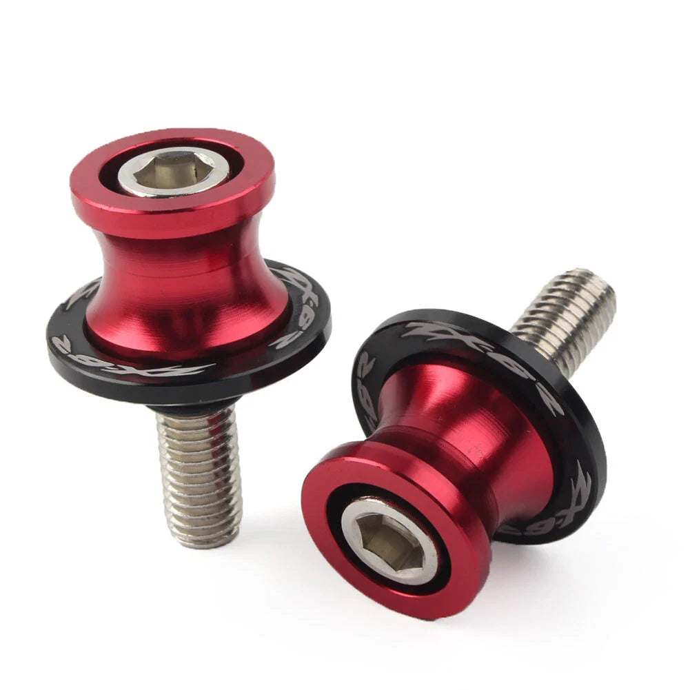 Red Swingarm Spools Slider Screws 10MM for KAWASAKI ZX6R (1998-2011)