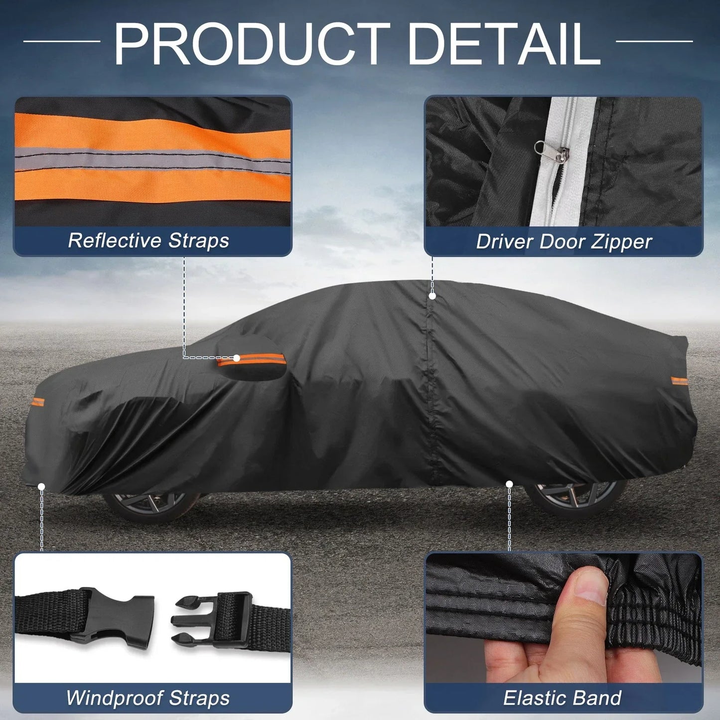 Waterproof 210D-PU Car Cover for Lexus ES Sedan (2018-2023)