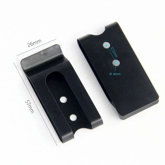 Belt Clip Hook 2 x Flat Base Manganese Steel Accessories for Vehicle