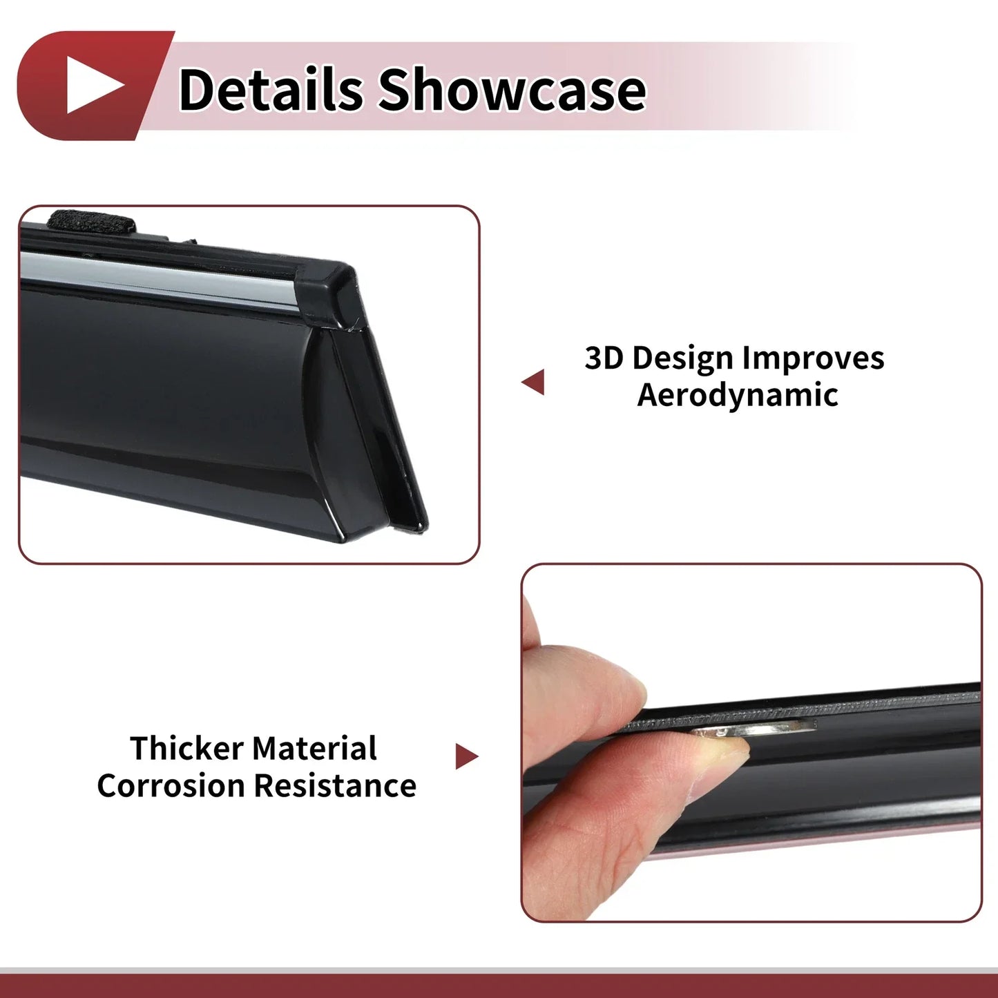 Window Deflectors for Honda Fit Side Window Vent Visors Black 2009-2014