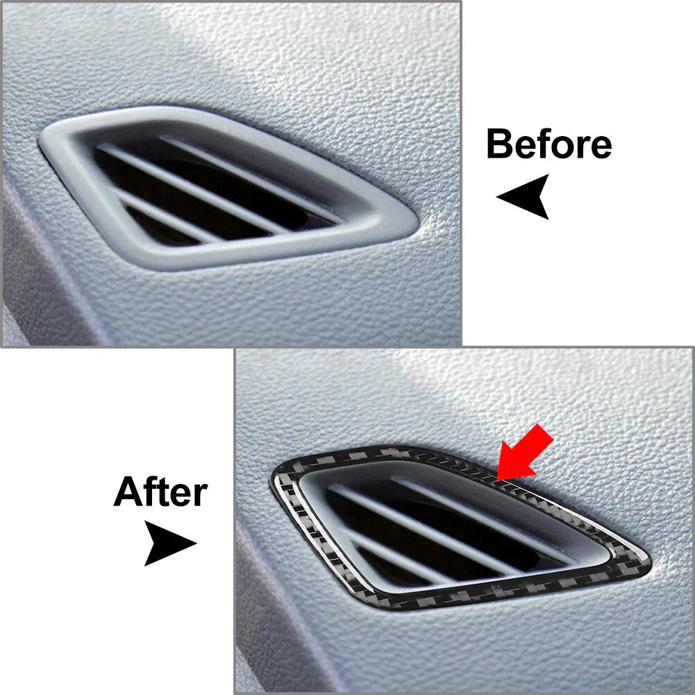 Carbon Black Dashboard Air Vent Outlet Cover Trim for Jeep Cherokee (14-23)